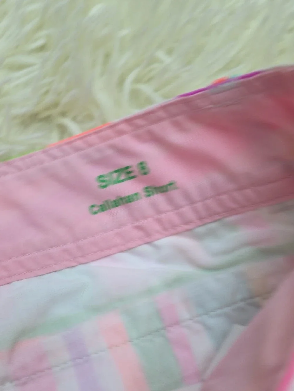 Lilly Pulitzer Multicolor Striped Bermuda Shorts - Pink, Green & Yellow